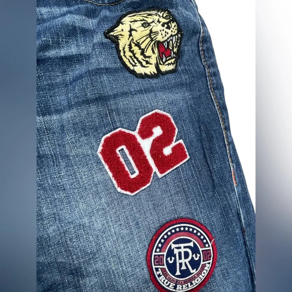 True Religion Straight Flap Patches Jeans Size 34 - Picture 12 of 16